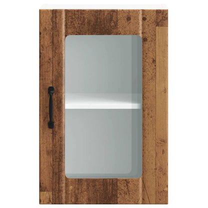 vidaXL Kitchen Wall Cabinet with Glass Door "Lucca" Old Wood
