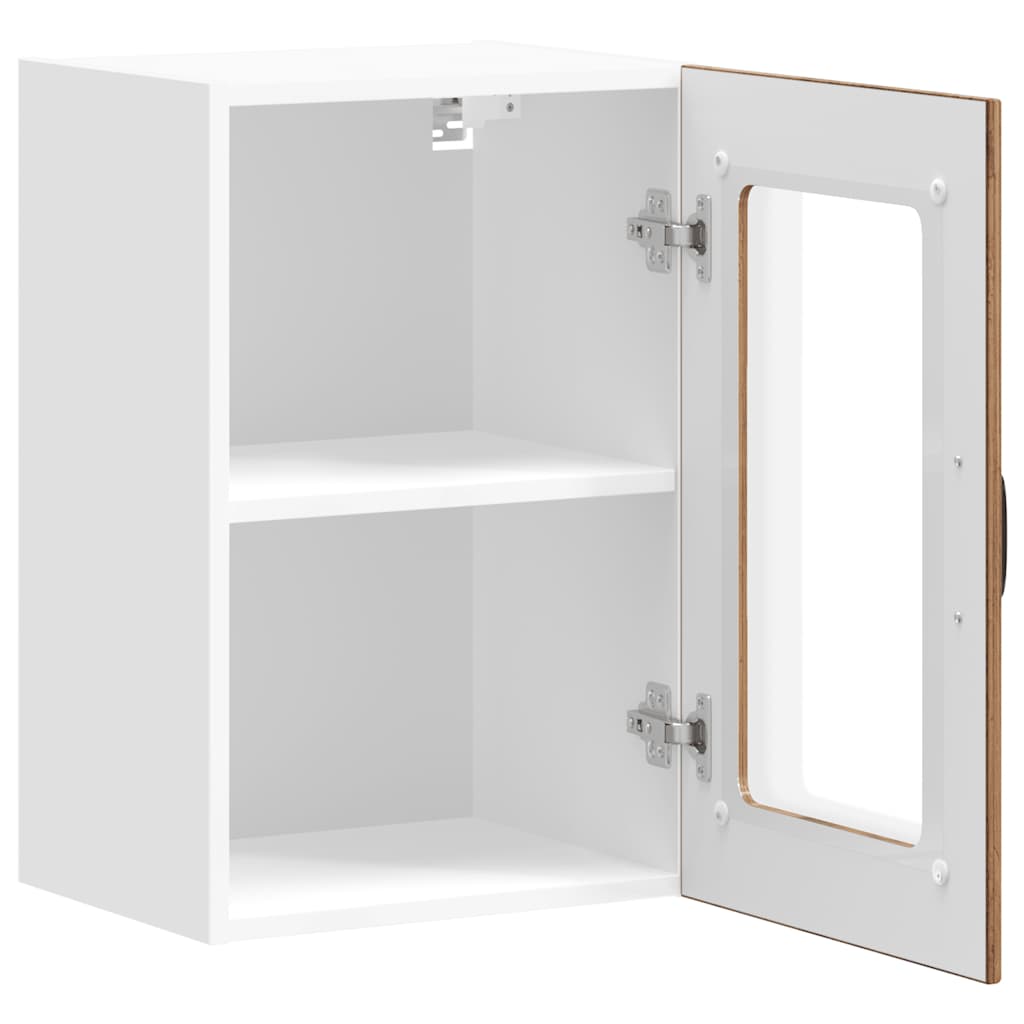 vidaXL Kitchen Wall Cabinet with Glass Door "Lucca" Old Wood
