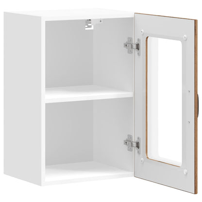vidaXL Kitchen Wall Cabinet with Glass Door "Lucca" Old Wood