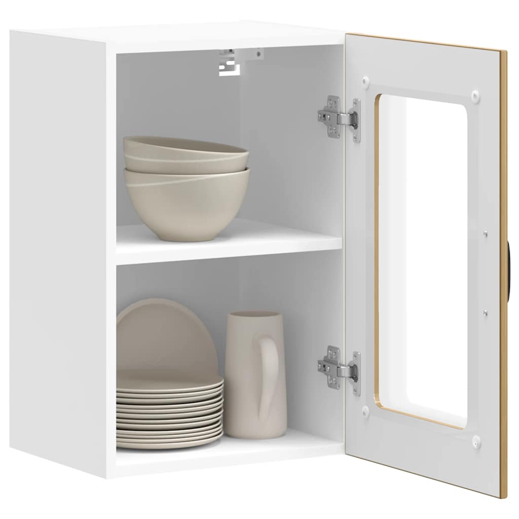 vidaXL Kitchen Wall Cabinet with Glass Door "Lucca" Artisan Oak