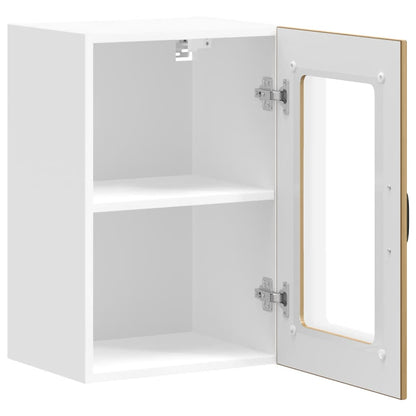 vidaXL Kitchen Wall Cabinet with Glass Door "Lucca" Artisan Oak