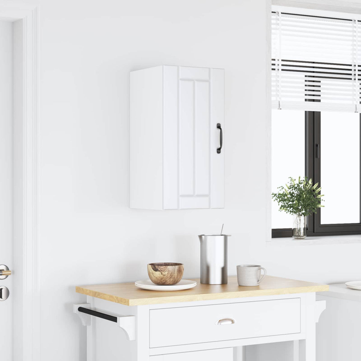 vidaXL Kitchen Wall Cabinet "Lucca" White Engineered Wood