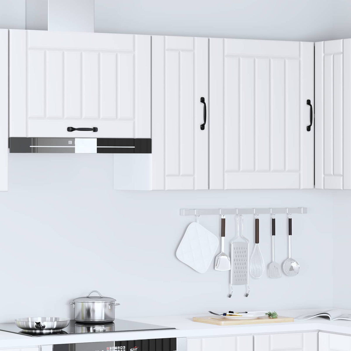 vidaXL Kitchen Wall Cabinet "Lucca" White Engineered Wood