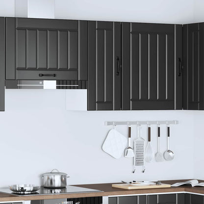 vidaXL Kitchen Wall Cabinet "Lucca" Black Engineered Wood