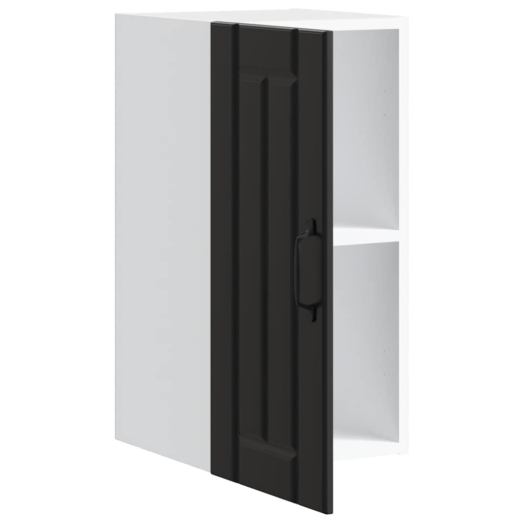 vidaXL Kitchen Wall Cabinet "Lucca" Black Engineered Wood