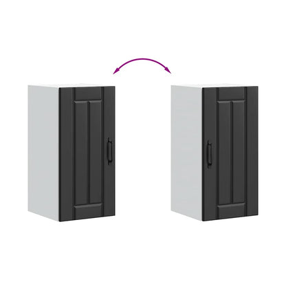 vidaXL Kitchen Wall Cabinet "Lucca" Black Engineered Wood