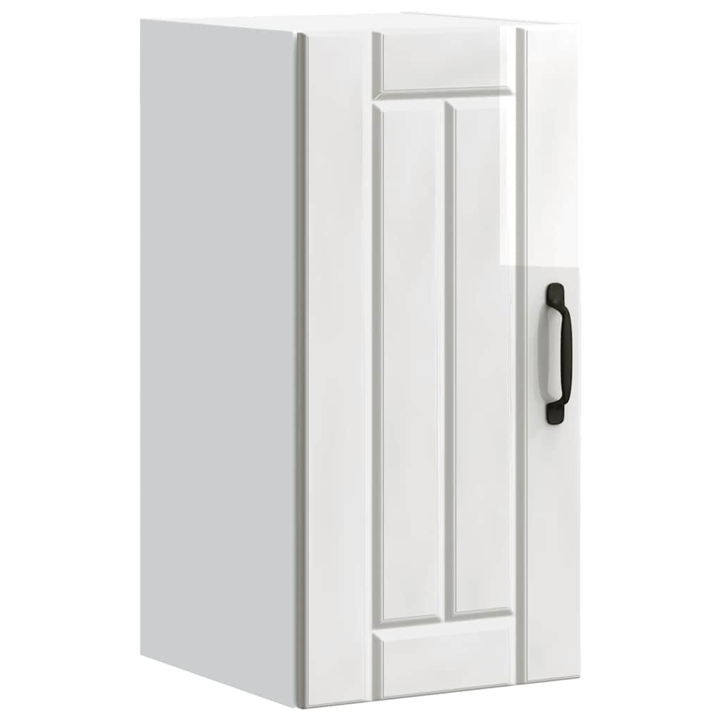 vidaXL Kitchen Wall Cabinet "Lucca" High Gloss White Engineered Wood