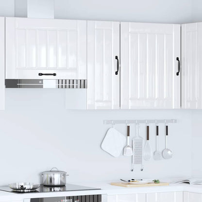 vidaXL Kitchen Wall Cabinet "Lucca" High Gloss White Engineered Wood