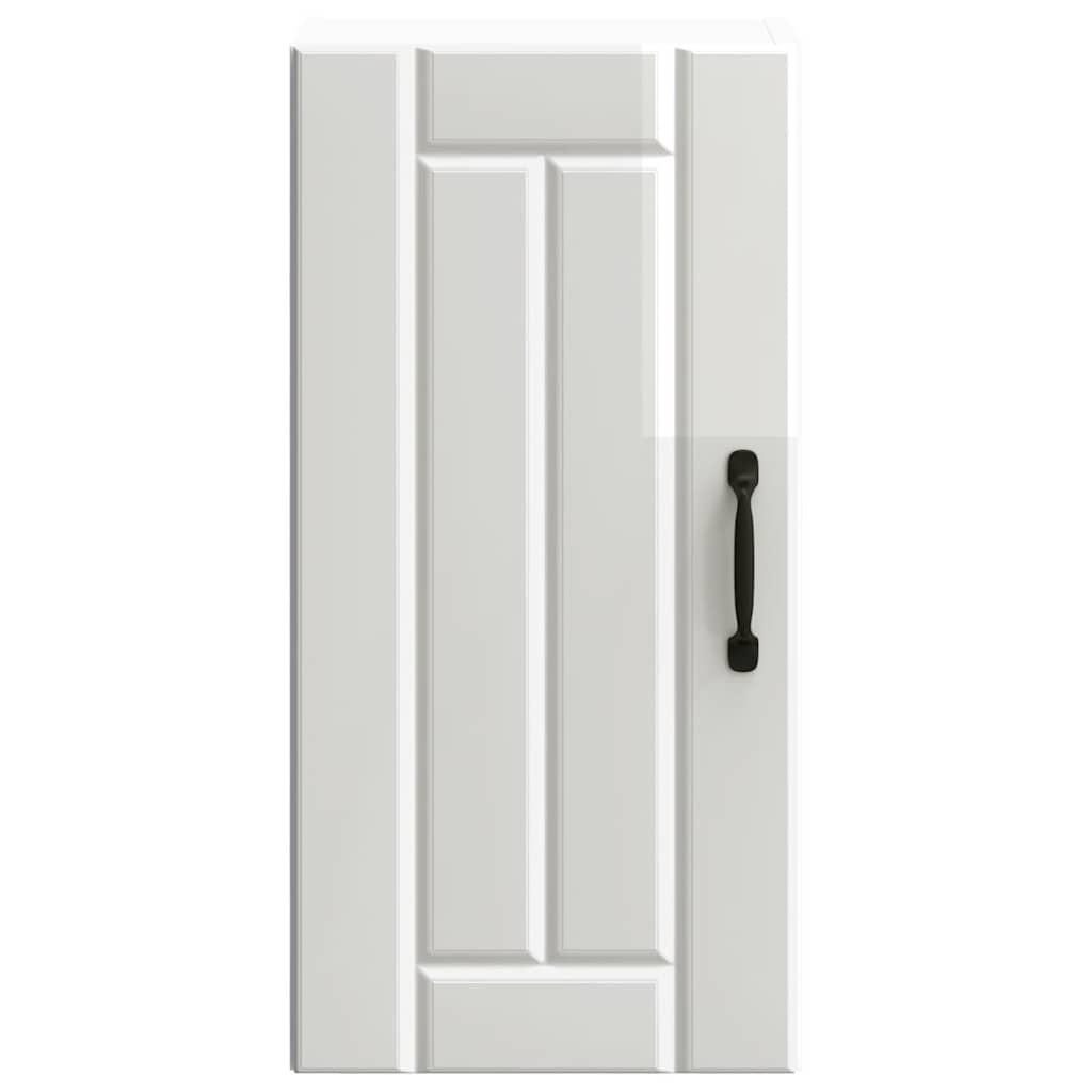 vidaXL Kitchen Wall Cabinet "Lucca" High Gloss White Engineered Wood
