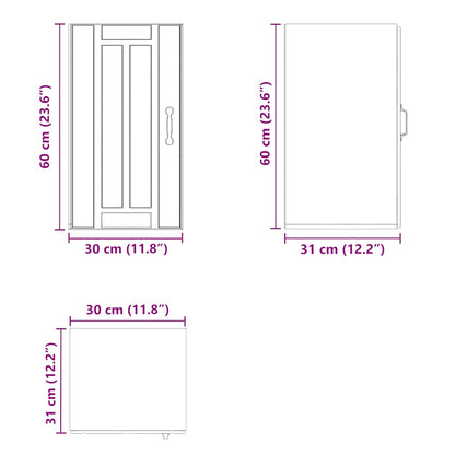 vidaXL Kitchen Wall Cabinet "Lucca" Concrete Grey Engineered Wood