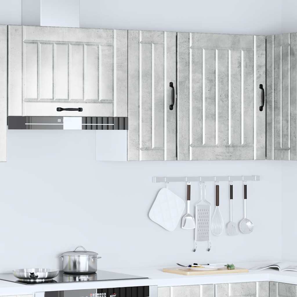vidaXL Kitchen Wall Cabinet "Lucca" Concrete Grey Engineered Wood