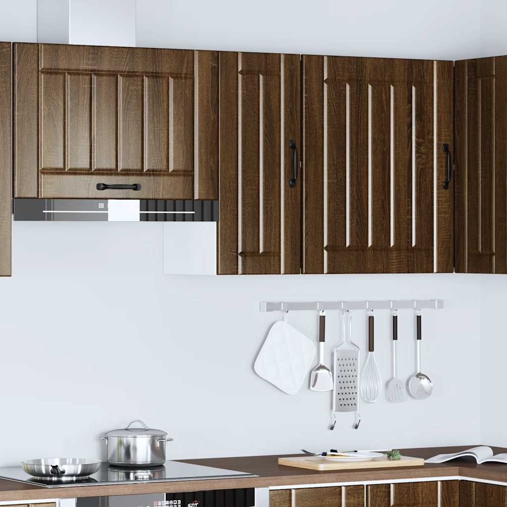 vidaXL Kitchen Wall Cabinet "Lucca" Brown Oak Engineered Wood