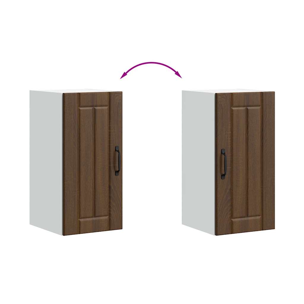 vidaXL Kitchen Wall Cabinet "Lucca" Brown Oak Engineered Wood