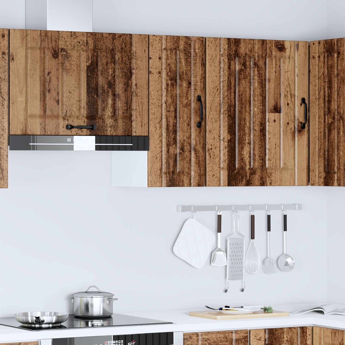 vidaXL Kitchen Wall Cabinet "Lucca" Old Wood Engineered Wood