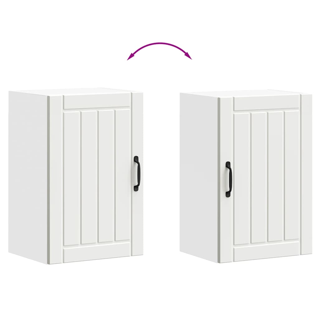 vidaXL Kitchen Wall Cabinet "Lucca" White Engineered Wood