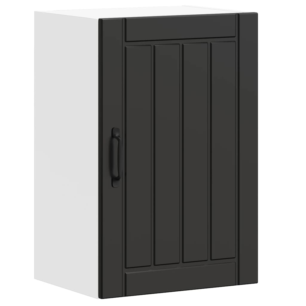 vidaXL Kitchen Wall Cabinet Lucca Black Engineered Wood
