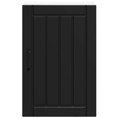 vidaXL Kitchen Wall Cabinet Lucca Black Engineered Wood