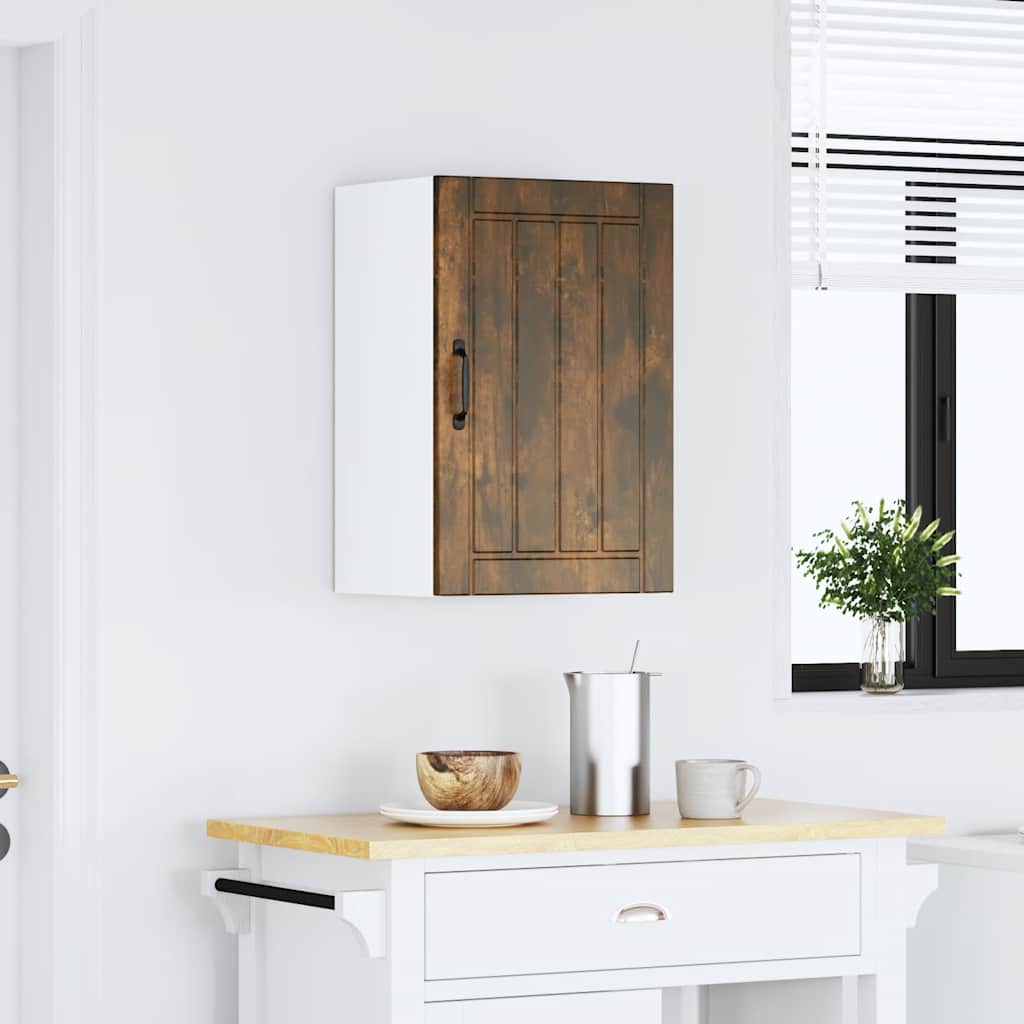 vidaXL Kitchen Wall Cabinet "Lucca" Smoked Oak Engineered Wood