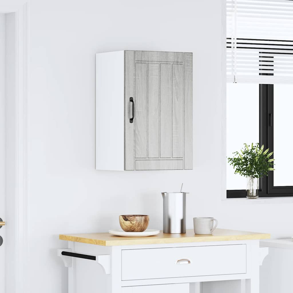 vidaXL Kitchen Wall Cabinet "Lucca" Grey Sonoma Engineered Wood