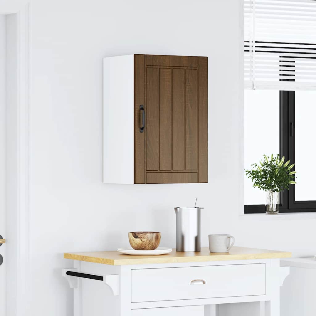 vidaXL Kitchen Wall Cabinet "Lucca" Brown Oak Engineered Wood