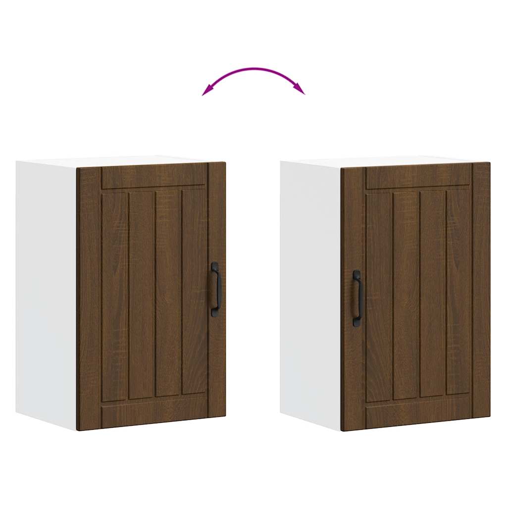vidaXL Kitchen Wall Cabinet "Lucca" Brown Oak Engineered Wood
