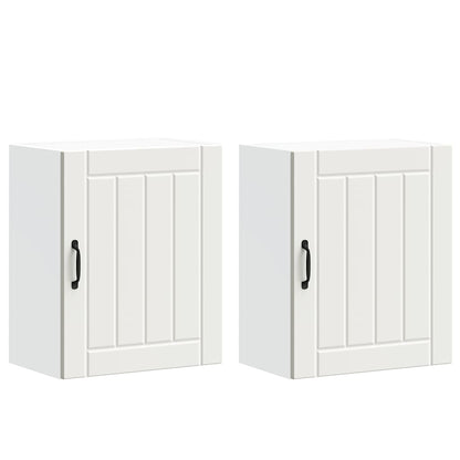 vidaXL Kitchen Wall Cabinets 2 pcs Lucca White Engineered Wood