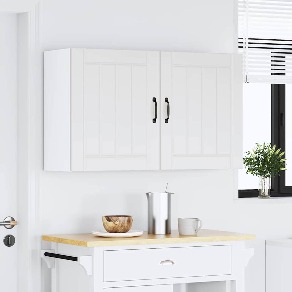 vidaXL Kitchen Wall Cabinets 2 pcs Lucca White Engineered Wood