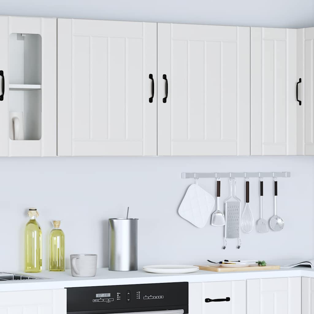 vidaXL Kitchen Wall Cabinets 2 pcs Lucca White Engineered Wood