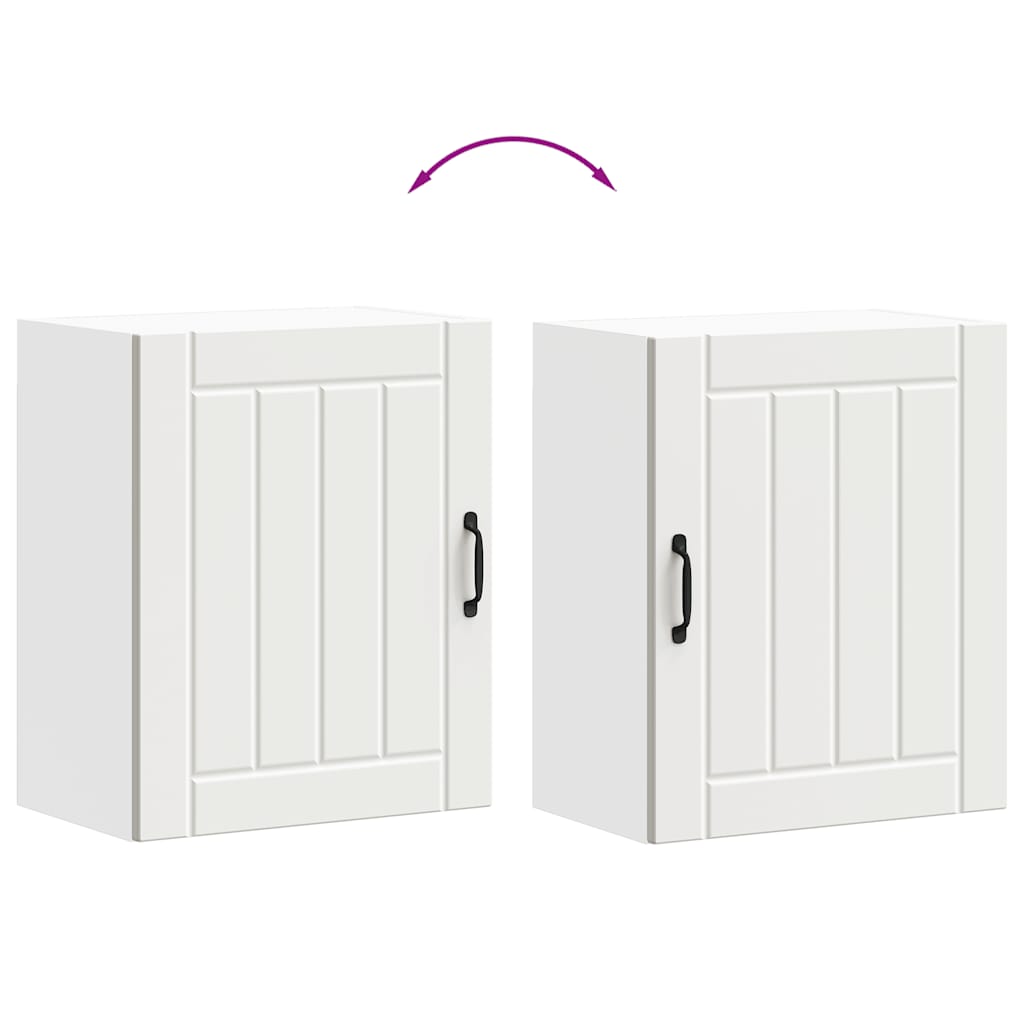 vidaXL Kitchen Wall Cabinets 2 pcs Lucca White Engineered Wood