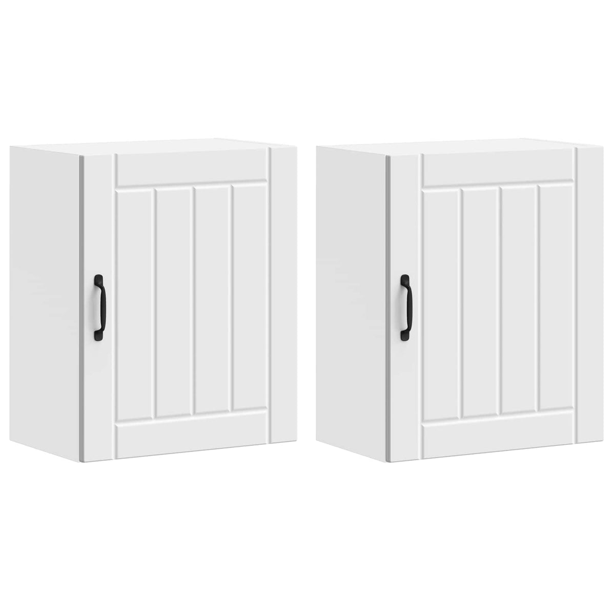 vidaXL Kitchen Wall Cabinets 2 pcs Lucca White Engineered Wood