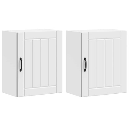 vidaXL Kitchen Wall Cabinets 2 pcs Lucca White Engineered Wood
