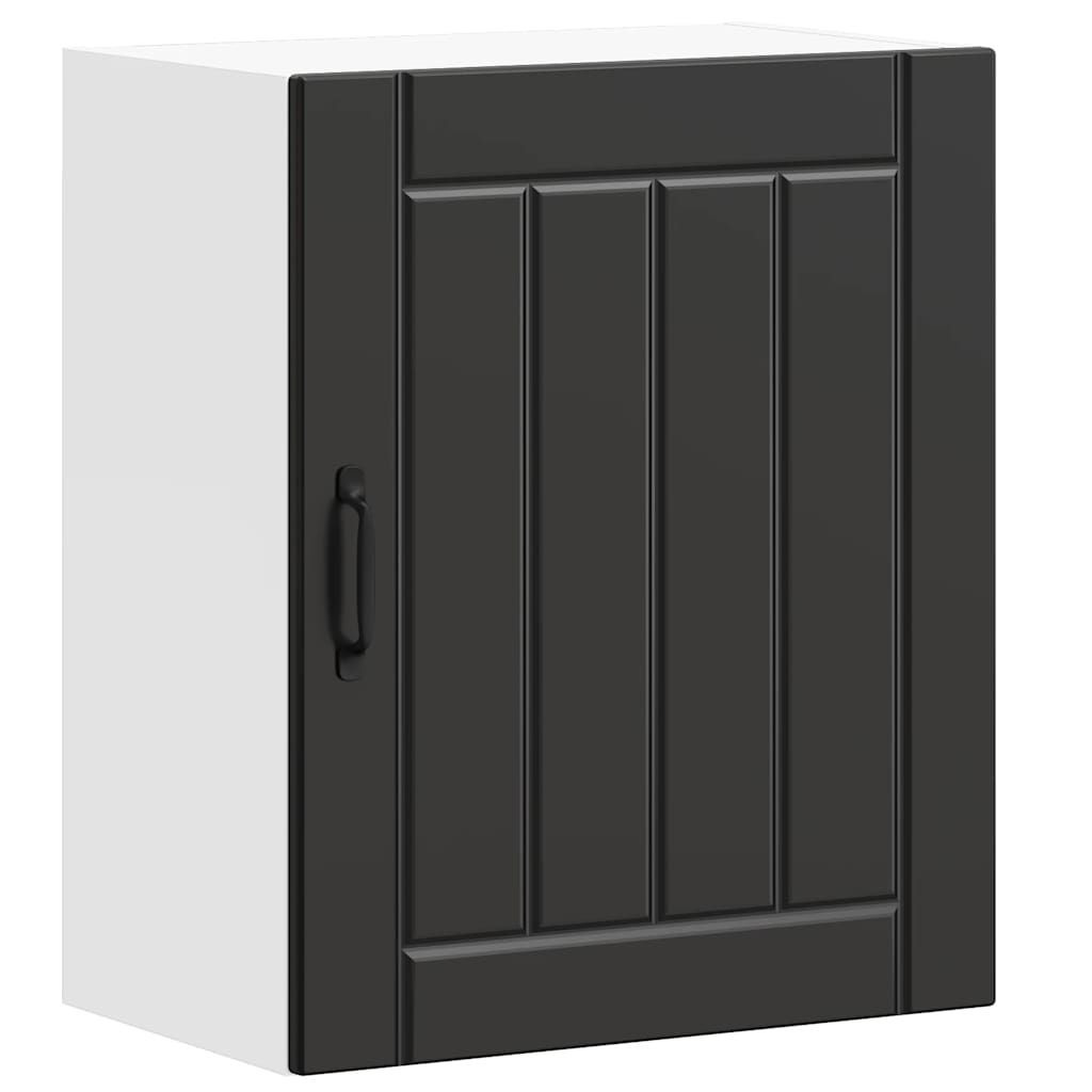 vidaXL Kitchen Wall Cabinet "Lucca" Black Engineered Wood