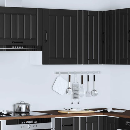 vidaXL Kitchen Wall Cabinet "Lucca" Black Engineered Wood