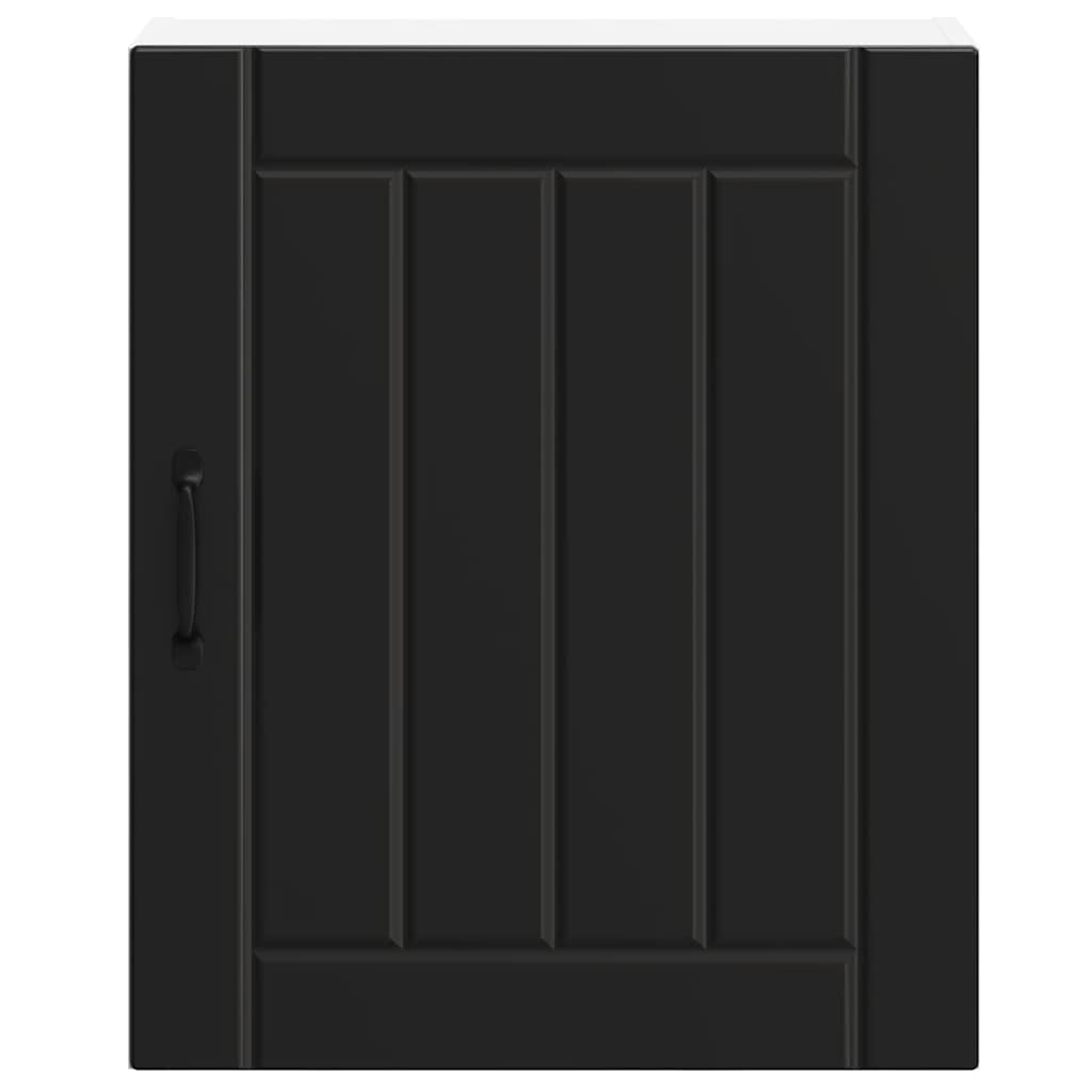 vidaXL Kitchen Wall Cabinet "Lucca" Black Engineered Wood