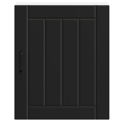 vidaXL Kitchen Wall Cabinet "Lucca" Black Engineered Wood