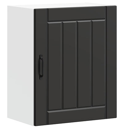 vidaXL Kitchen Wall Cabinets 2 pcs "Lucca" Black Engineered Wood