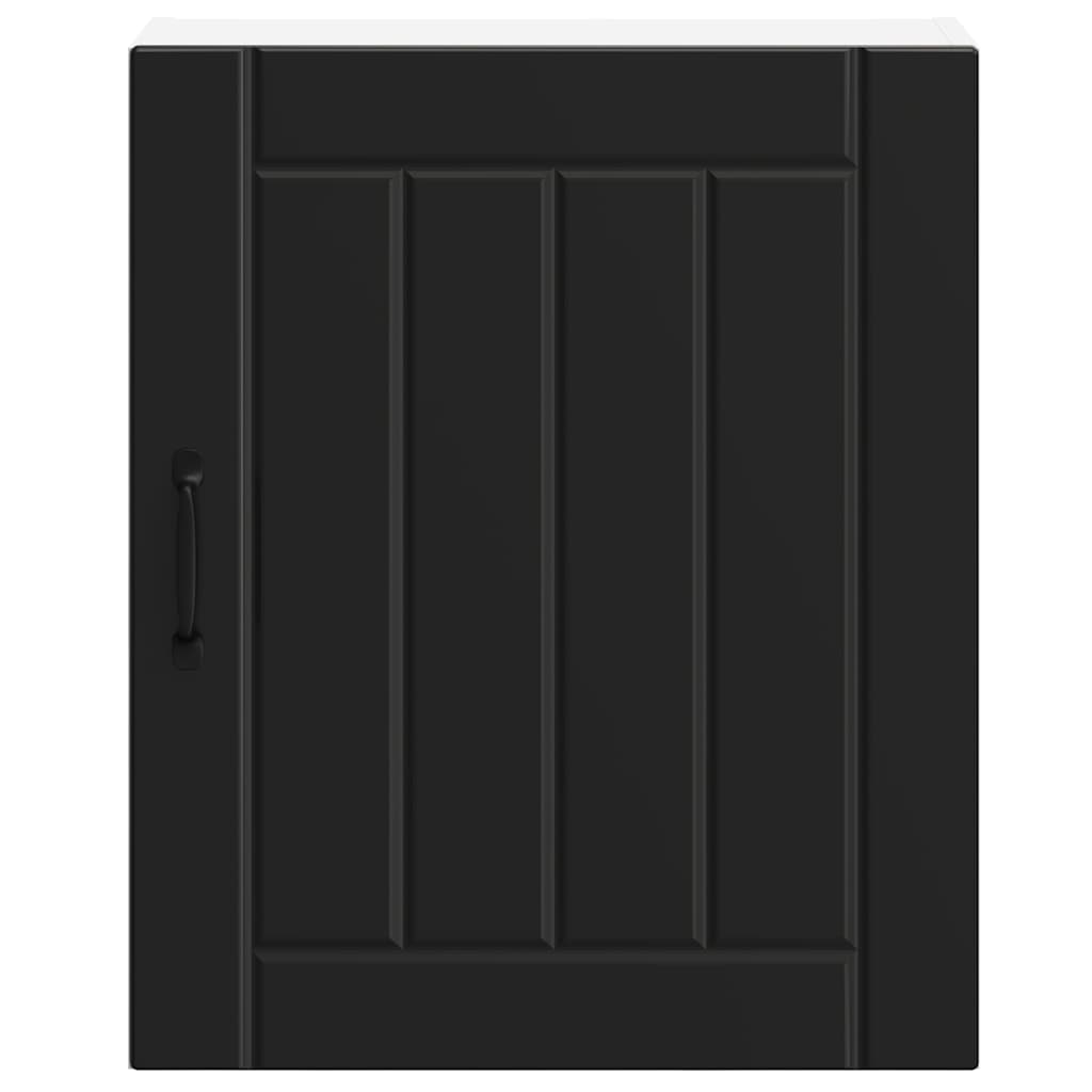 vidaXL Kitchen Wall Cabinets 2 pcs "Lucca" Black Engineered Wood