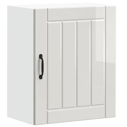 vidaXL Kitchen Wall Cabinet "Lucca" High Gloss White Engineered Wood