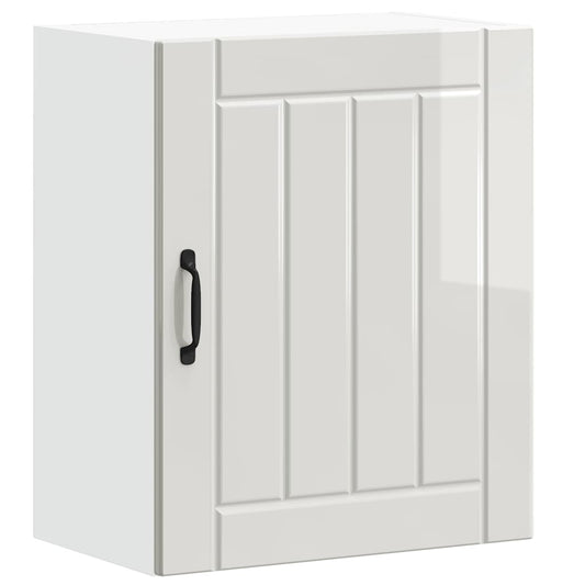 vidaXL Kitchen Wall Cabinet "Lucca" High Gloss White Engineered Wood