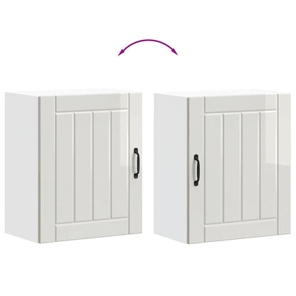 vidaXL Kitchen Wall Cabinet "Lucca" High Gloss White Engineered Wood