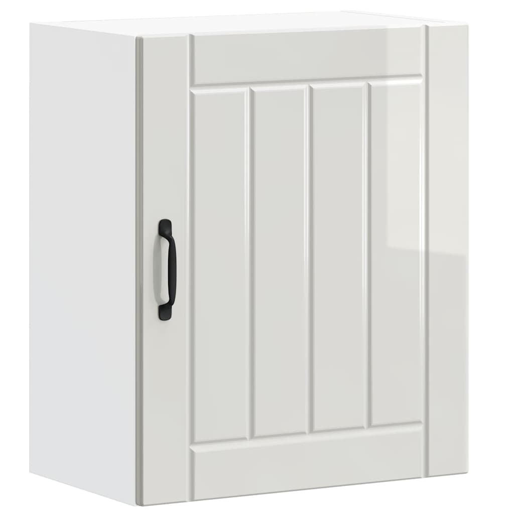 vidaXL Kitchen Wall Cabinets 2 pcs Lucca High Gloss White Engineered Wood