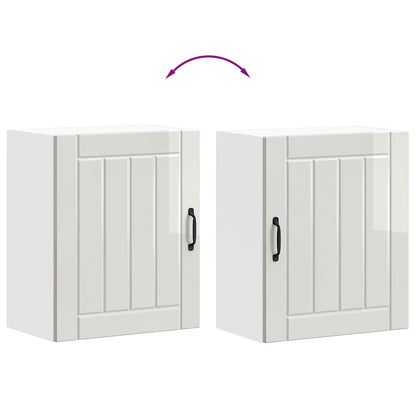 vidaXL Kitchen Wall Cabinets 2 pcs Lucca High Gloss White Engineered Wood