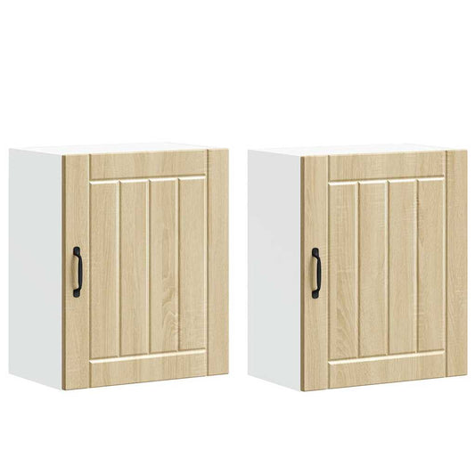 vidaXL Kitchen Wall Cabinets 2 pcs Lucca Sonoma Oak Engineered Wood