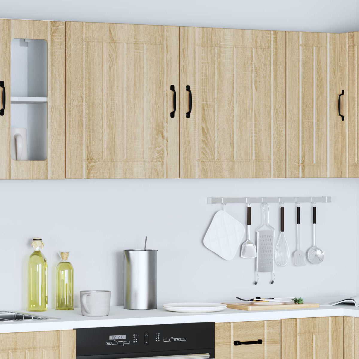 vidaXL Kitchen Wall Cabinets 2 pcs Lucca Sonoma Oak Engineered Wood