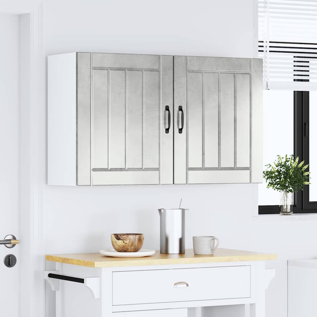 vidaXL Kitchen Wall Cabinets 2 pcs Lucca Concrete Grey Engineered Wood