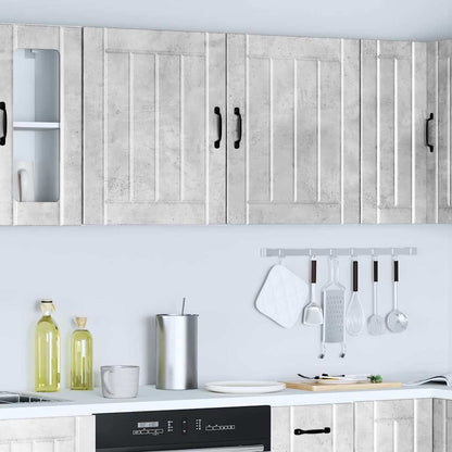 vidaXL Kitchen Wall Cabinets 2 pcs Lucca Concrete Grey Engineered Wood