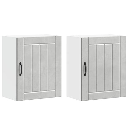 vidaXL Kitchen Wall Cabinets 2 pcs Lucca Concrete Grey Engineered Wood