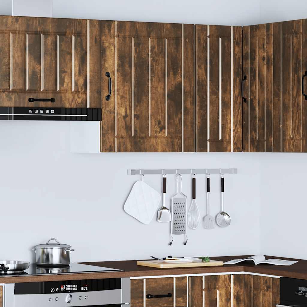 vidaXL Kitchen Wall Cabinet "Lucca" Smoked Oak Engineered Wood