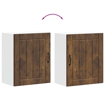 vidaXL Kitchen Wall Cabinets 2 pcs Lucca Smoked Oak Engineered Wood