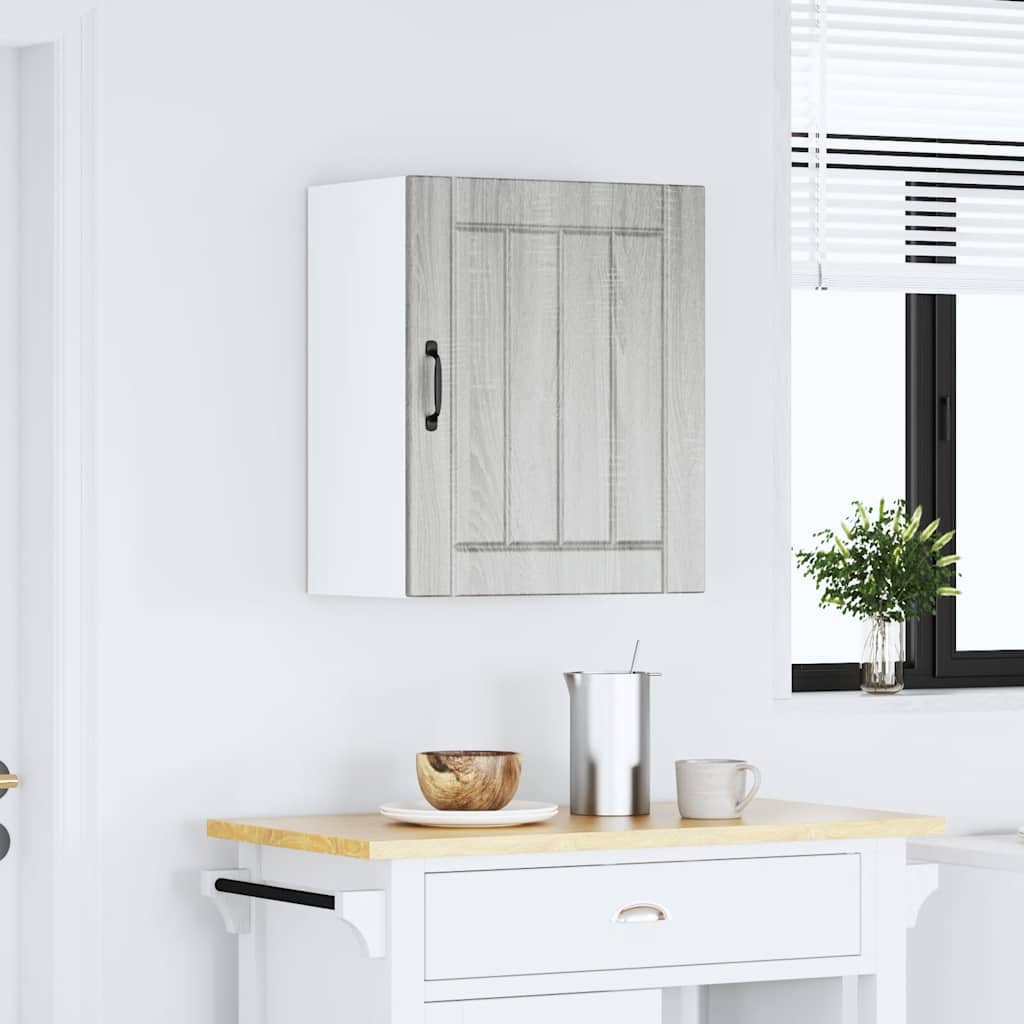 vidaXL Kitchen Wall Cabinet "Lucca" Grey Sonoma Engineered Wood